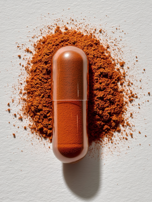 Bronzebody GLOW capsule macro - plant-based carotenoid powder